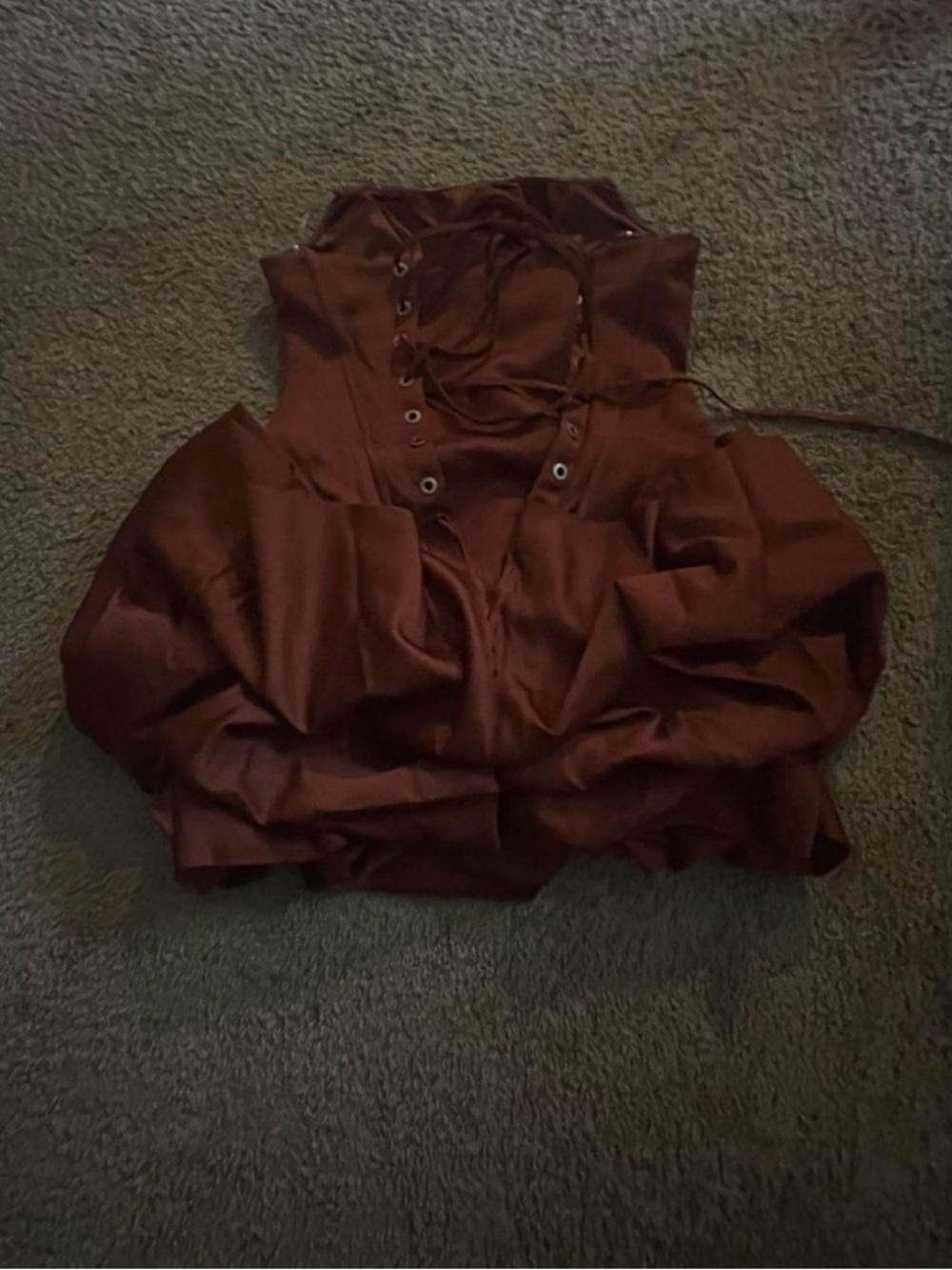Fashion Nova Strapless Rust Satin Corset Mini Dress - Picture 2 of 3